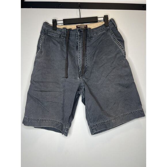 Abercrombie & Fitch Other - Abercrombie & Fitch Cargo Shorts Mens Sz 31 Dark Gray A&F Khaki Y2K Heavy Cotton